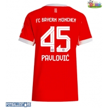 Bayern Munich Aleksandar Pavlovic #45 Hjemmedrakt Dame 2025-26 Kortermet